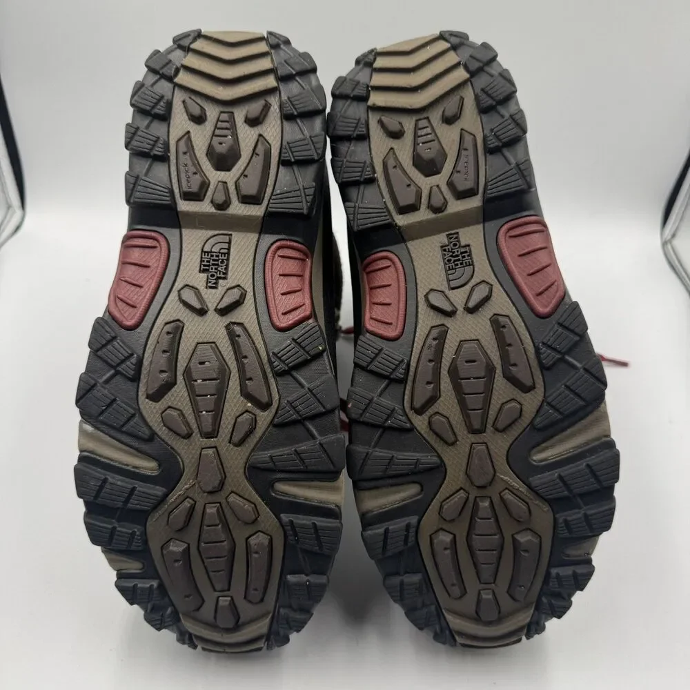 The North Face Chilkat II Luxe Waterproof Winter Boots Men Size 9 Brown Leather